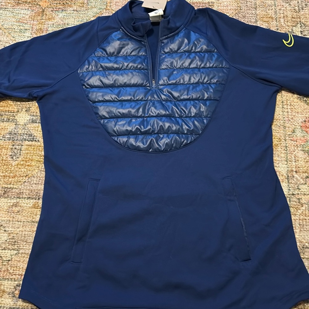 Blue Nike thermal fit pullover sweater like.